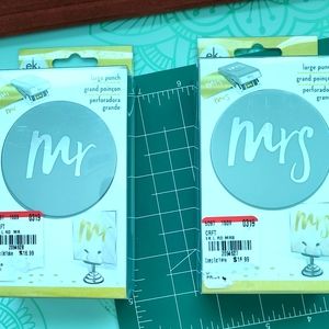 Mr & Mrs Large Paper Punches. New, Never Used